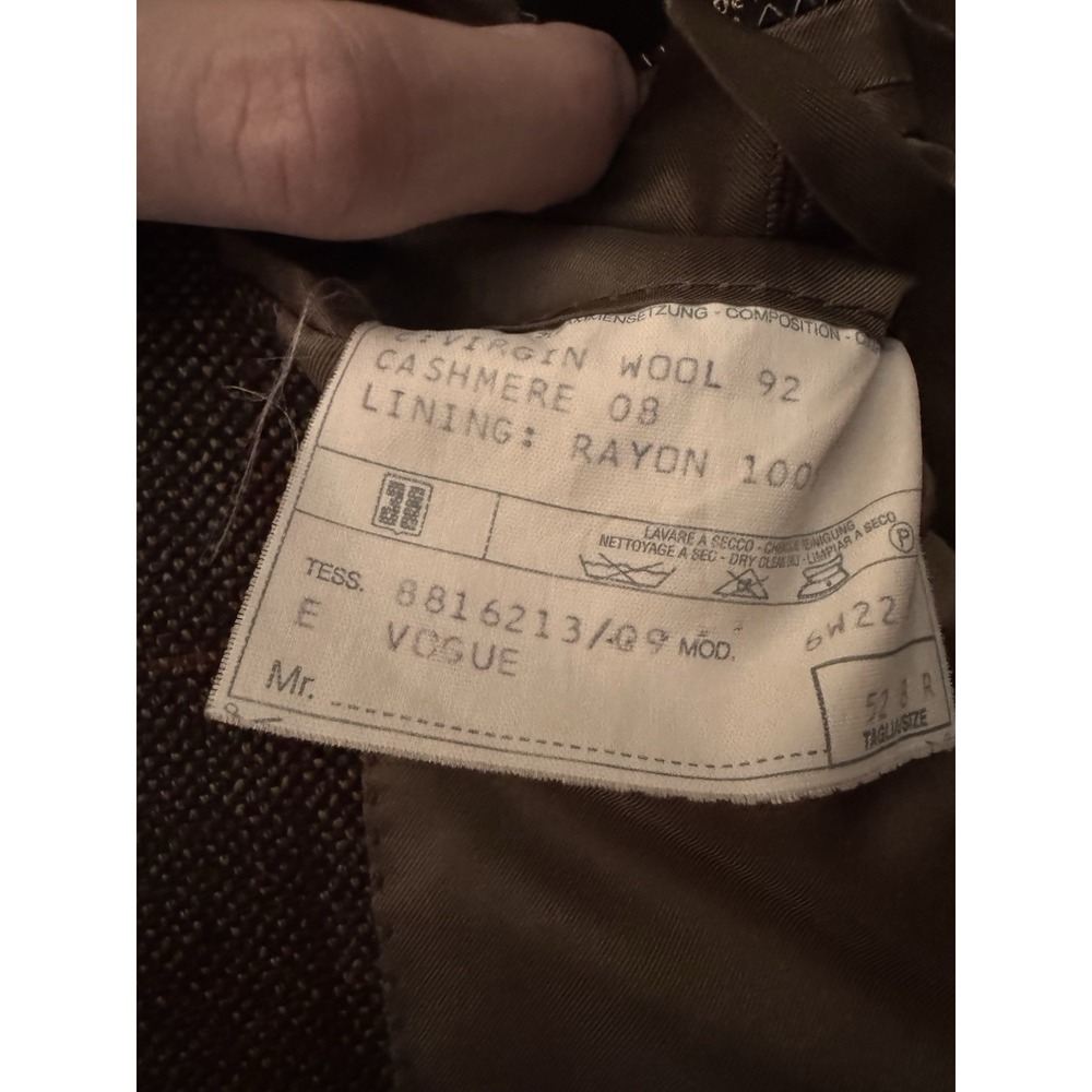 Corneliani Mark Shale Mens Brown Plaid Wool Sport Coat Blazer Made in Italy 42R - Picture 11 of 16
